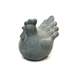 Kura betonowa dekoracja Vintage 14cm Grafit